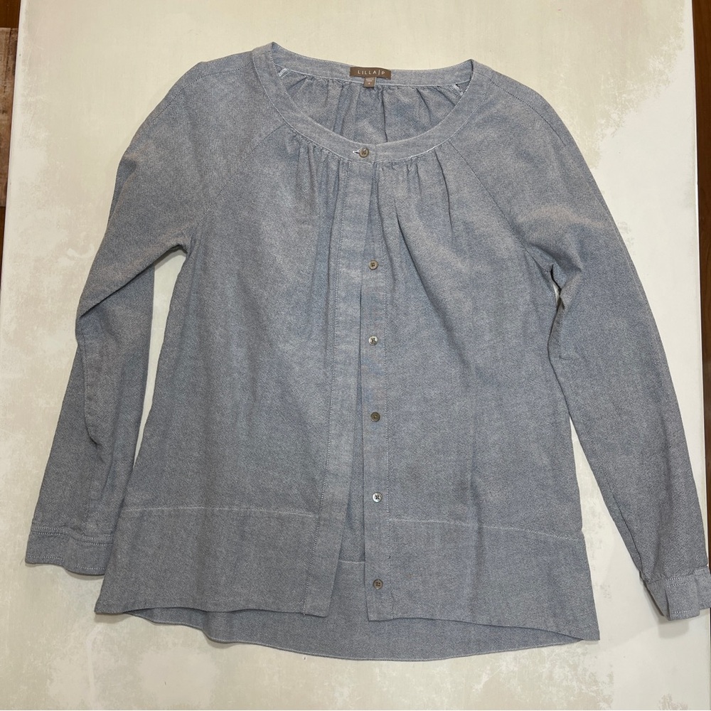 Lilla P Gray Long Sleeved Top
